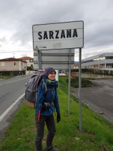 A pied : Sarzana en direction Castelnuovo Magra